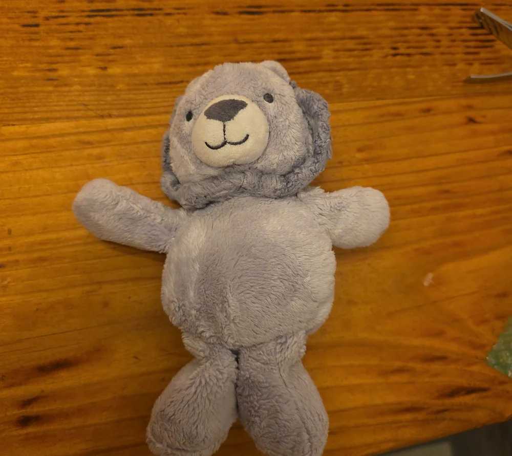 Carter's Gray Plush Lion Rattle Stuffed Animal